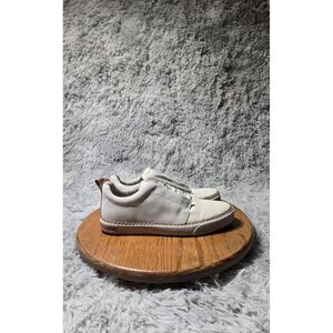 Blackstone Womens Size 8.5 EU 39 White Leather Fur Lace Up Lowtop Sneaker White